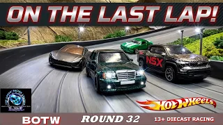 hot wheels racing botw round 32 last lap pile up diecastracing hotwheelsracetrack redlinederby