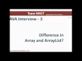 Java Interview Series - 3 Difference in array and ArrayList Team MAST