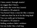 6 God Drake Lyrics on screen