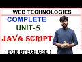 Complete Unit 5 JavaScript in Web Technologies for B Tech CSE JavaScript Web Technologies