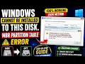 Windows Cannot Be Installed to This Disk Fix MBR Partition Table Error 2026
