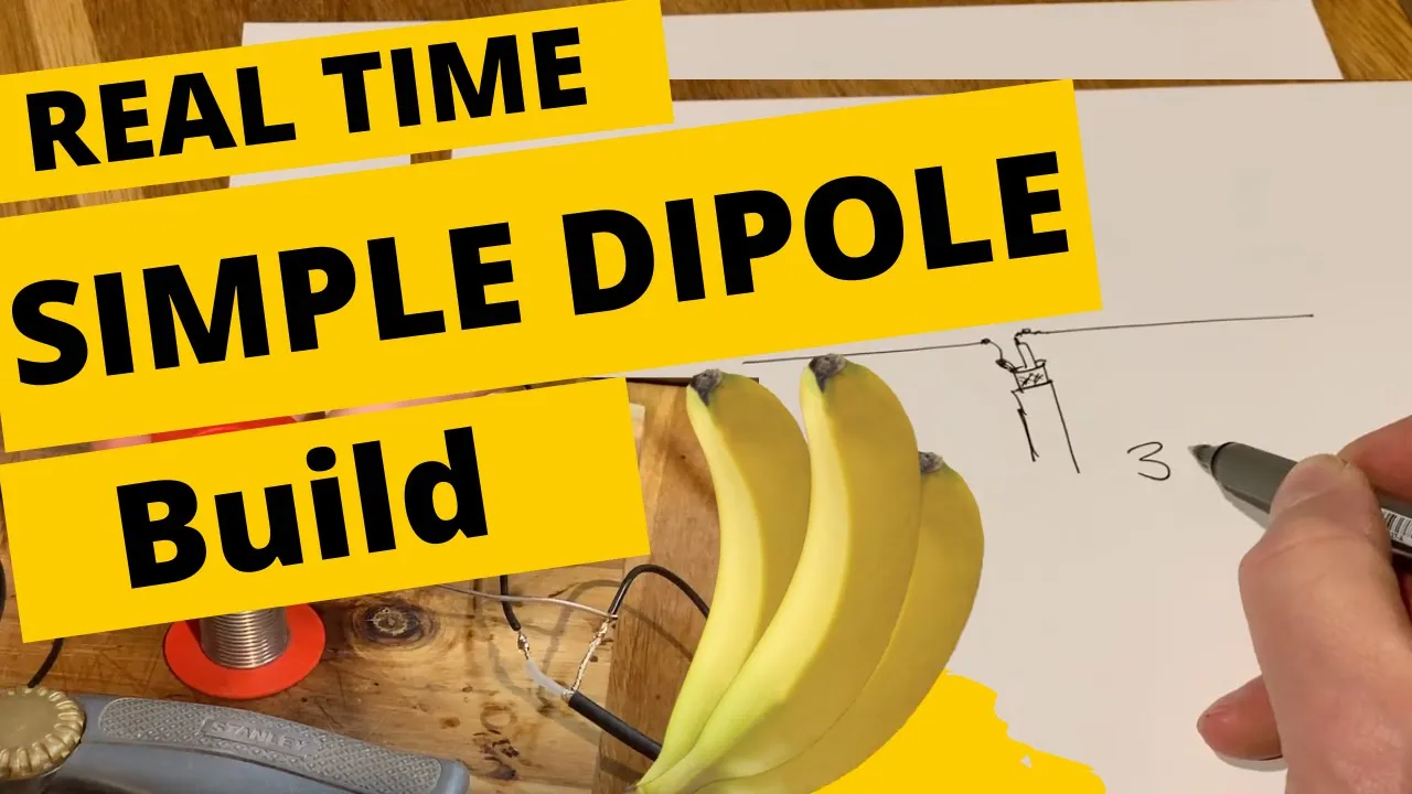 HAM RADIO: Simple 20M Dipole build in real time.