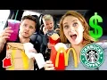 Letting The Person in FRONT of Me Decide What We Eat for 24 HOURS Challenge
