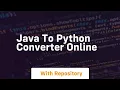 java to python converter online