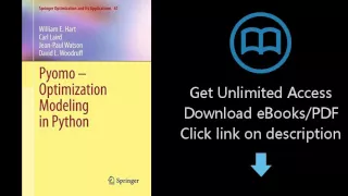Download Pyomo - Optimization Modeling in Python Springer Optimization and Its Applications P D F