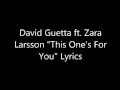 Lagu DAVID GUETTA ft. ZARA LARSSON \