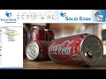 Solid edge 2021 tutorial l COCA COLA TIN DESIGN l Solid edge Revolved tutorial l Solid edge
