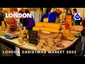 London FOGGY Christmas Walk 🎄 Southbank \u0026 Borough Market Global Flavours | Thames Path Walking Tour