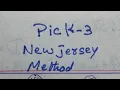 pick3 lottery new jersey nj method