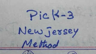 pick3 lottery new jersey nj method