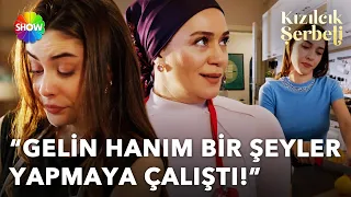 Salkım, Çimen ve Elif mutfağa girince ortalık karıştı! | Kızılcık Şerbeti #15