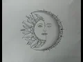 How to Draw Sun and Moon - Pencil Sketch