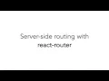Server-side routing with react-router 3
