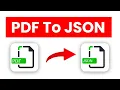 How to Convert PDF to JSON