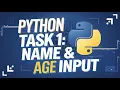 Task 1 Write a Python Program to Take User Input Name Age and Print a Message