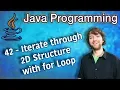 Java Programming Tutorial 42 - Iterate through 2D Structure with for Loop