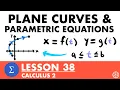 Intro to Plane Curves Parametric Equations Calculus 2 Lesson 38 - JK Math