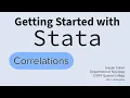 Correlations in Stata