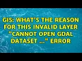 GIS What s the reason for this Invalid Layer Cannot open GDAL dataset error
