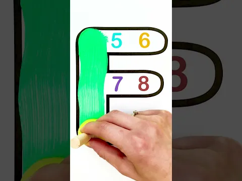 Sponge Art for Kids: Painting the Letter E and Counting from 1 to 10