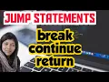 Java Programming 39 - break continue return Jump Statements