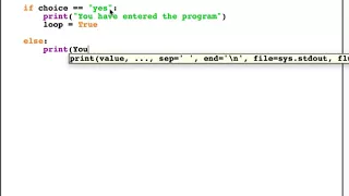 Simple While Loop example Python