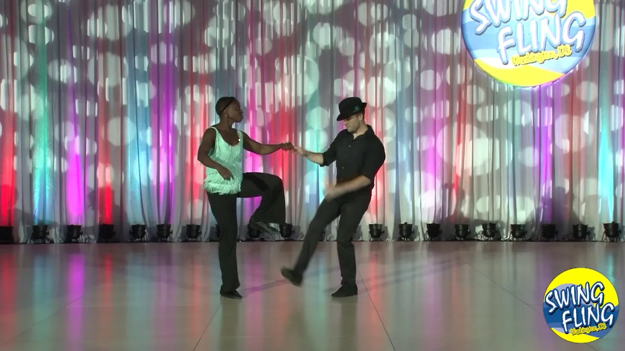 Swing Fling 2018 Pro Am Spotlight Follower Nicole with Kyle FitzGerald
