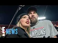 Travis Kelce Reacts to Taylor Swift Portrait in Arrowhead Stadium E News