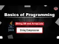 String Compression String SB and ArrayLists In English Java - 3