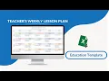 Teacher s Weekly Lesson Plan Excel Template