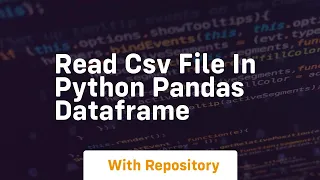 read csv file in python pandas dataframe
