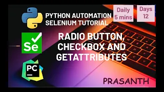 Day 12 Radio Button CheckBox Get Attributes Python Selenium Tutorial