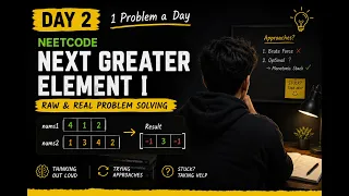 NeetCode Practice Next Greater Element I Raw Problem Solving