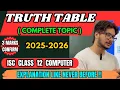 Complete Truth Table Explanation ISC Class 12 Computer Science Quick revision for 2026 ISC exams