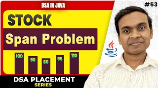 Stock Span Problem in Java Stack Interview Problem DSA in Java Full Course