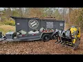 TOPSHELF 14k DUMP TRAILER PUT TO THE TEST BIG LOAD OF PINE LOGS TAKEN TO THE LANDFILL DID IT DUMP