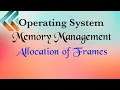 Allocation of Frames Memory Management