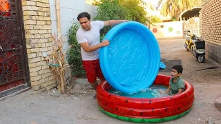 من تصعد درجة الحراره 50 وتشتري مسبح ويطلع المسبح مشكوك 😬 شوفو شصار 