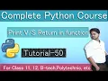 return vs print in Python What is the difference Turorial 50