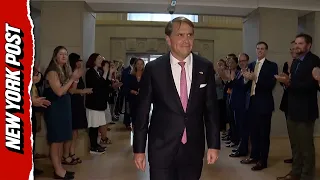 Thunderous Applause Rings Out as Todd Blanche Arrives at DOJ
