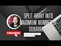 Leetcode 2871 Split Array Into Maximum Number of Subarrays Leetcode Weekly Medium cpp