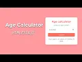 Age calculator app using HTML CSS and JS
