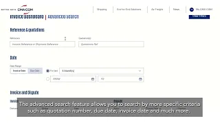 Tutorial My CMA CGM How to use the Invoice Dashboard