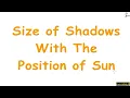 Size of Shadows With The Position of Sun, General Science Lecture | Sabaq.pk