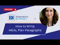 How to Write MEAL Plan Paragraphs