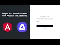 Forgot and Reset Password with Angular and AdonisJS