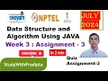 data structures and algorithms using java nptel week 3 assignment