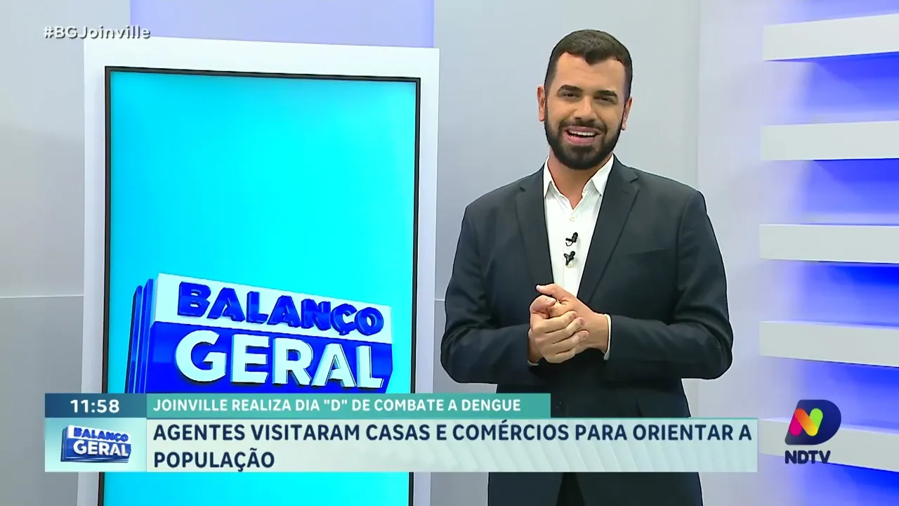 Joinville realiza dia 'D' de combate a dengue. Agentes visitam casas e comércios para orientação