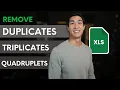 Find and remove QUADRUPLETS in Excel Simple and Quick Methods