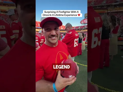 Surprising a firefighter with a once in a lifetime fan experience!